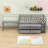 Eli Kids 4 Drawers Wooden Loft Bed with Desk and Shelves-1164771458-1164771459