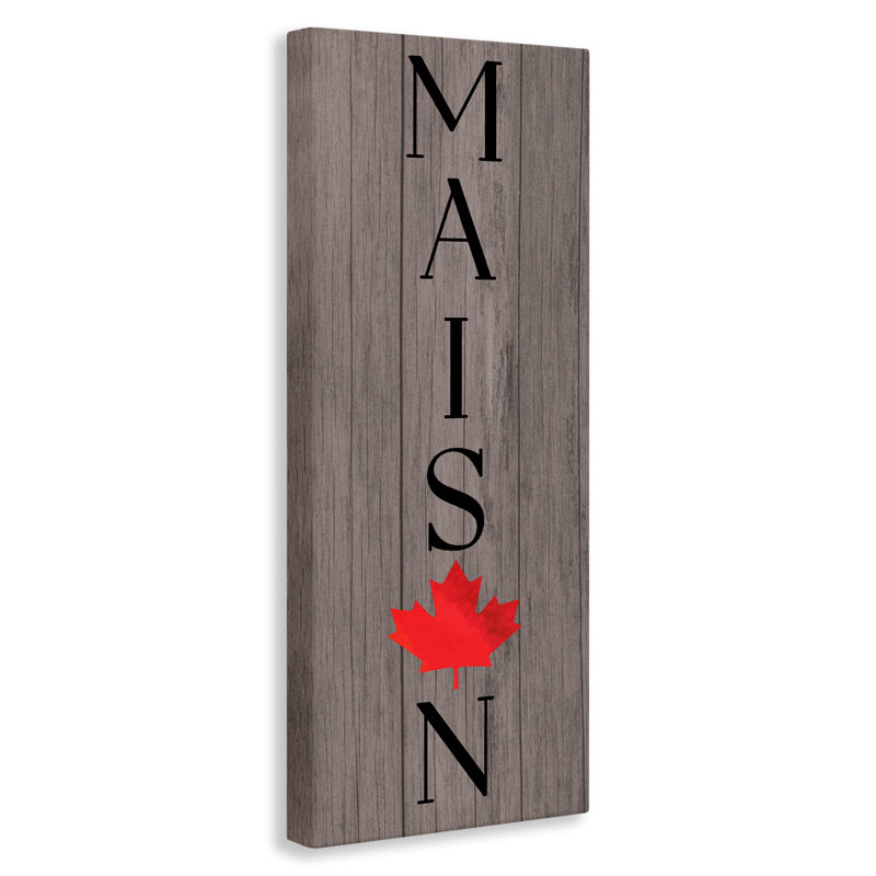 Maison Typography with Maple Canvas, design by Lil' Rue, 30" H x 13" W