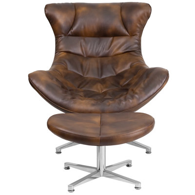 Fauteuil ballon pivotant avec repose-pieds 82,55 cm de large Ranson