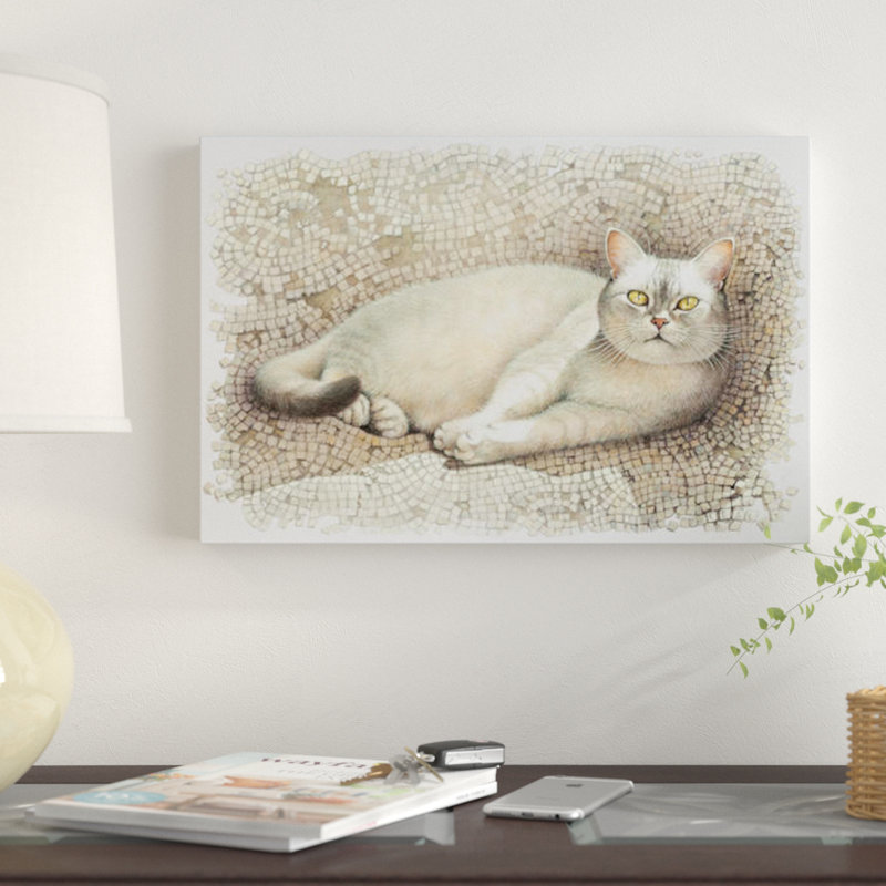 « mumu reposer on sun warmed mosaic », impression sur toile, H 12 po x l 18 po x P 1,5 po, Toile tendue, Pas de tapis