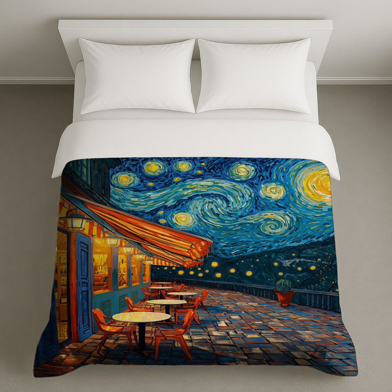Housses de couette Starry Night Cafe, Queen