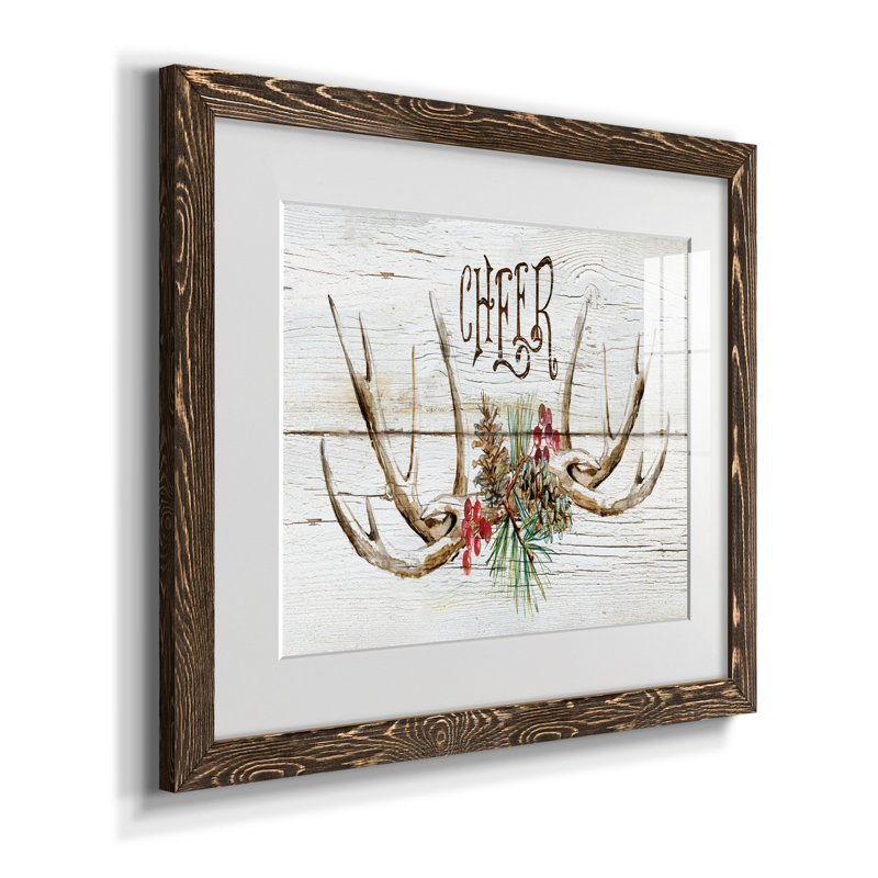 Rustic Cheer - reproduction de cadre photo sur papier, H 24 po x l 18 po x P 1,5 po, Papier noyer