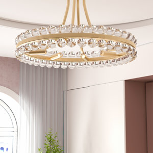 Jackeline 8 - Light 24''H Chandelier Style Circle Semi Flush Mount