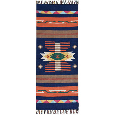 Country Southwestern Flatweave Area Rug