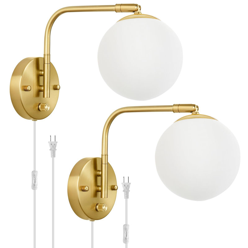 Dimmable Plug in Wall Sconces