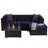 Brookwood 3 - Person Modular Patio Conversation Set with Cushions-1935598348
