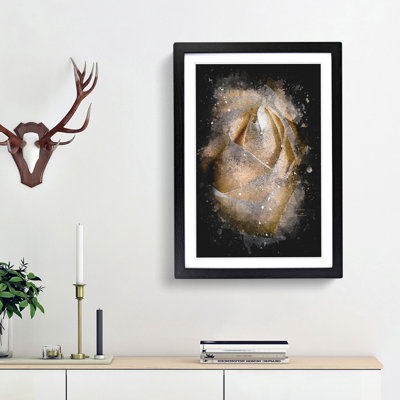 A Peach Yellow Rose - Picture Frame Graphic Art Print