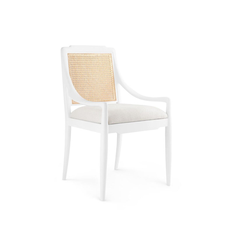 Veronika Linen Armchair, White