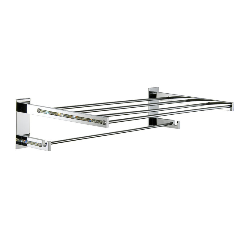 Gunning Metal Bracket Shelf with Towel Bar