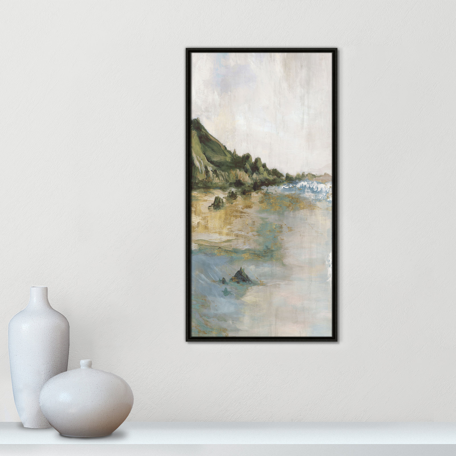 Cordoba "Tide's Edge" Print, Espresso, 37.5" H x 19.5" W