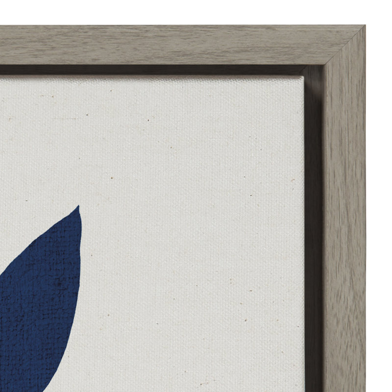 «Blue Botanical», reproduction d'art sur toile encadrée