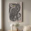 Art populaire asiatique, tigre avec pie, peinture sur toile, art traditionnel de style coréen, 24 x 36