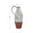 Ceramic Handmade White Decorative Vase with Terracotta Accents-450911903