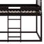 Lit simple superposé en bois avec tente-1919963887