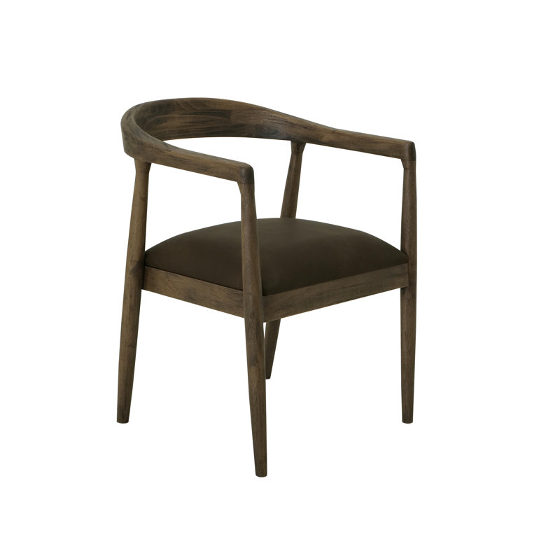 Siège rembourré, fauteuil en bois, Bois brun