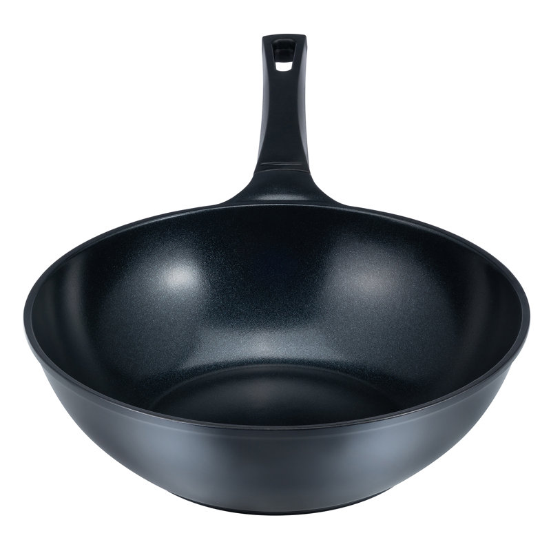 Green Earth Wok by Ozeri, with Smooth Ceramic Non-Stick Coating (100% PTFE and PFOA Free), Vulcan Black