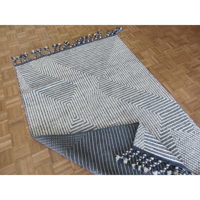 Tapis zone en laine noué la 5 pi 1 po x 8 pi 3 po one-of-kind Chesterwood
