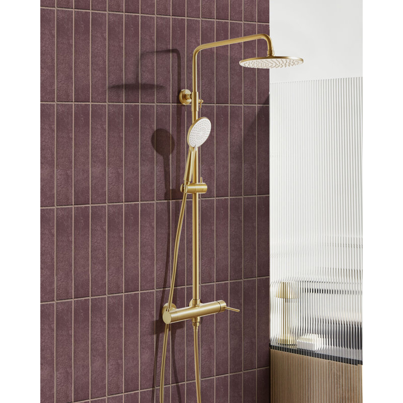 Mixer Shower Set with Rainshower PUYEHUE Silver, Brushed Gold