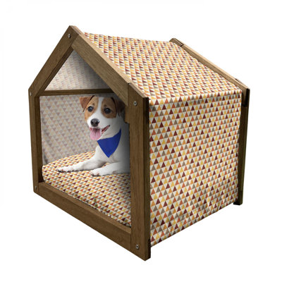 Niche pour chien en bois orange