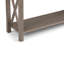 Table de canapé contemporaine en bois massif l 47 po Kitchener avec 2 tiroirs, tablette inférieure et côtés en X-1116914086