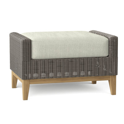 Frances Outdoor Teak Ottoman