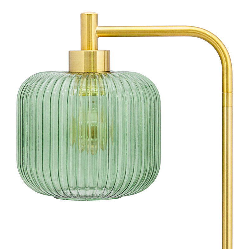 Lampe sur pied arquée 63 po Jacobson, Vert