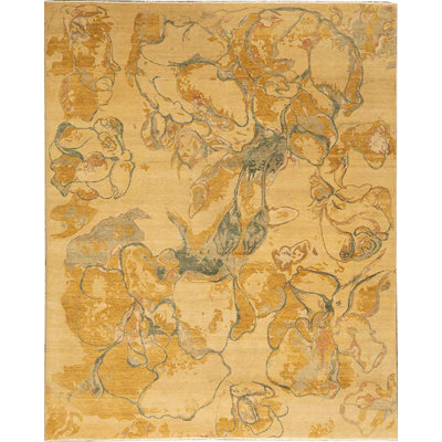 Hand-Knotted High-Quality Gold Area Rug