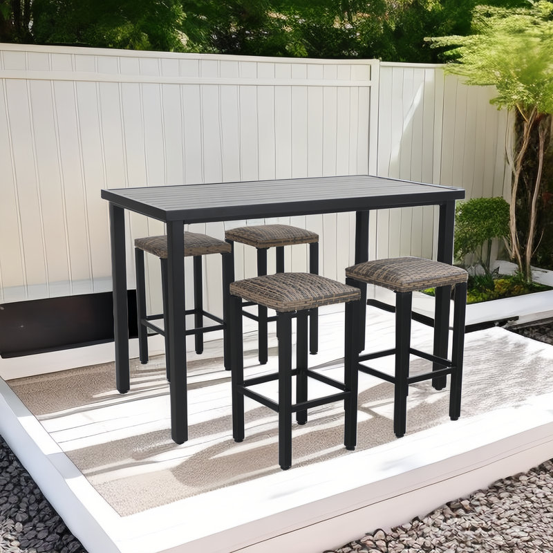 Alyne 4 - Person Patio Dining Set with Rectangular Table