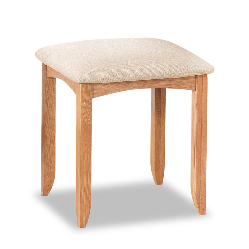 Solid Wood Accent Stool, Natural