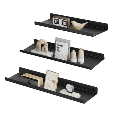 3 Piece Metal Floating Shelf