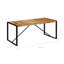 Price Solid Wood Top Metal Base Dining Table-41907595