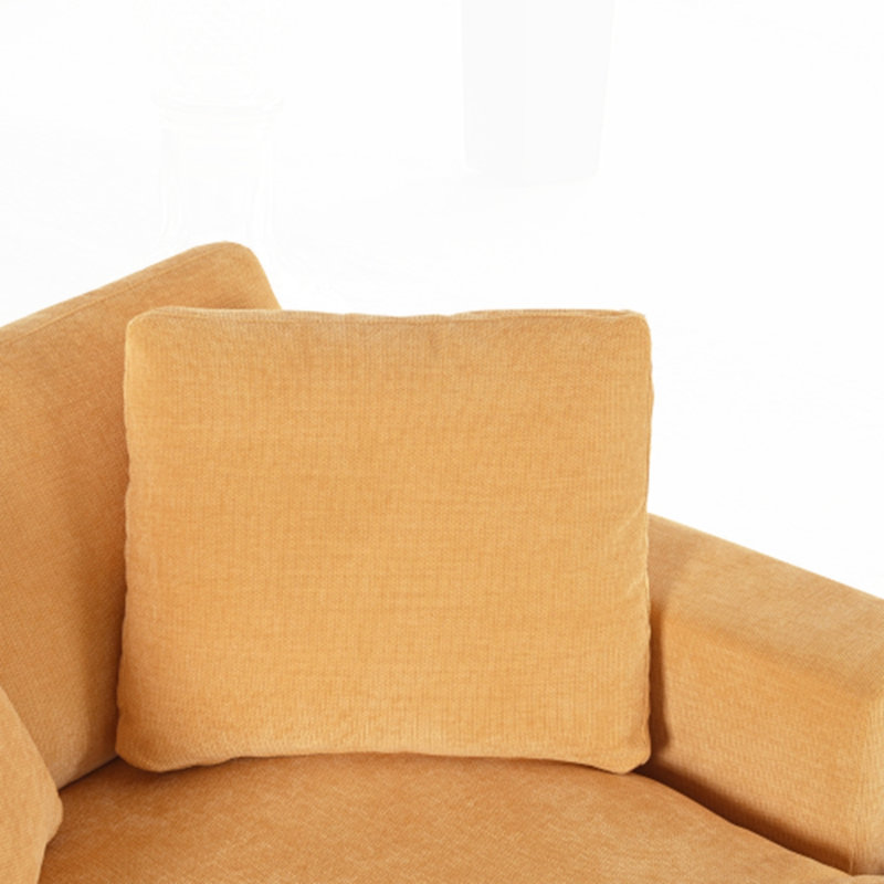 Tissu doux surdimensionné pour méridienne, Polyester jaune