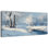 Scène d'hiver, art mural sur toile, paysage de Noël, impressions sur toile pour le salon, le bureau de la chambre à coucher, pin enneigé, forêt d'hiver, affiche d'art, 16 x 32 po