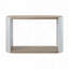 Table de canapé bicolore ultrabrillante avec style ovale et rond
