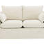 Causeuse Shane en lin beige avec 2 coussins