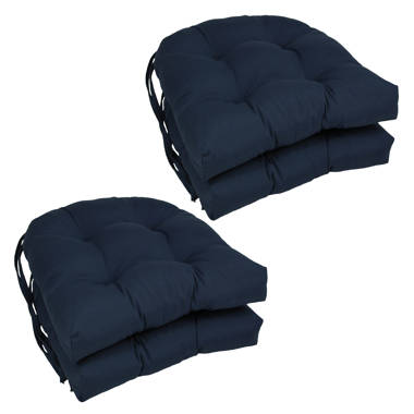 Memory Foam Indoor/Outdoor Chair Pad Cushion The Twillery Co. Fabric: Navy