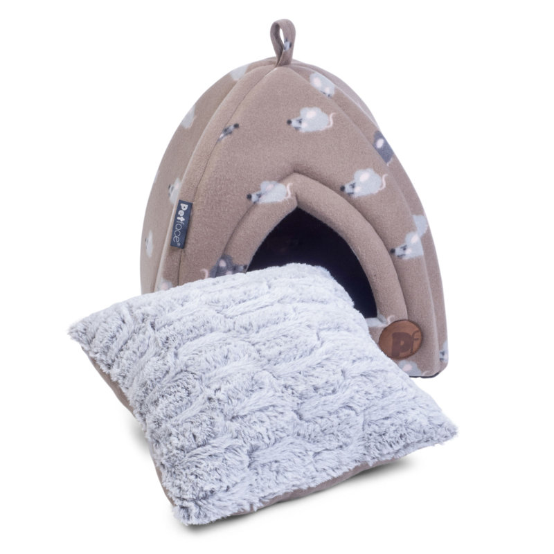 Animal Print Faux Fur Pet Bed