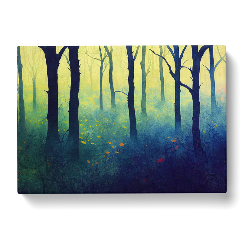 Epic Colourful Forest - Wrapped Canvas Painting, 35cm H x 50cm W x 3cm D