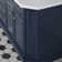 Palace 72 In. Double Sink White Quartz Countertop Vanity In Monarch Blue With Hook Faucets