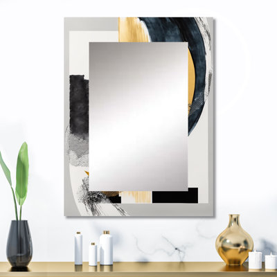 Glam Art déco abstrait I - miroir décoratif abstrait, miroir mural moderne, art imprimé en métal