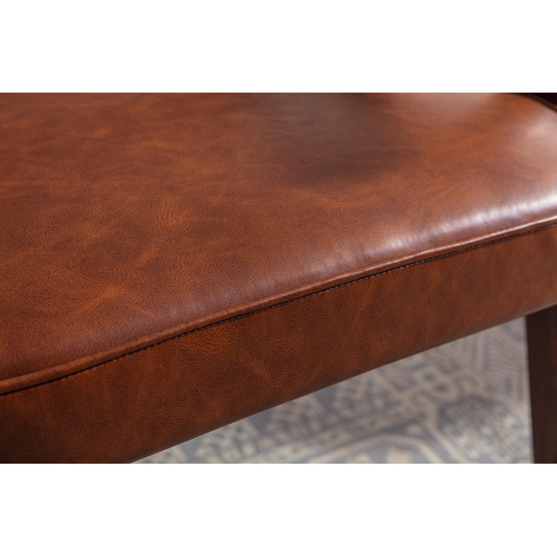 Fauteuil de 24,75 po de largeur Aylish, Similicuir brun