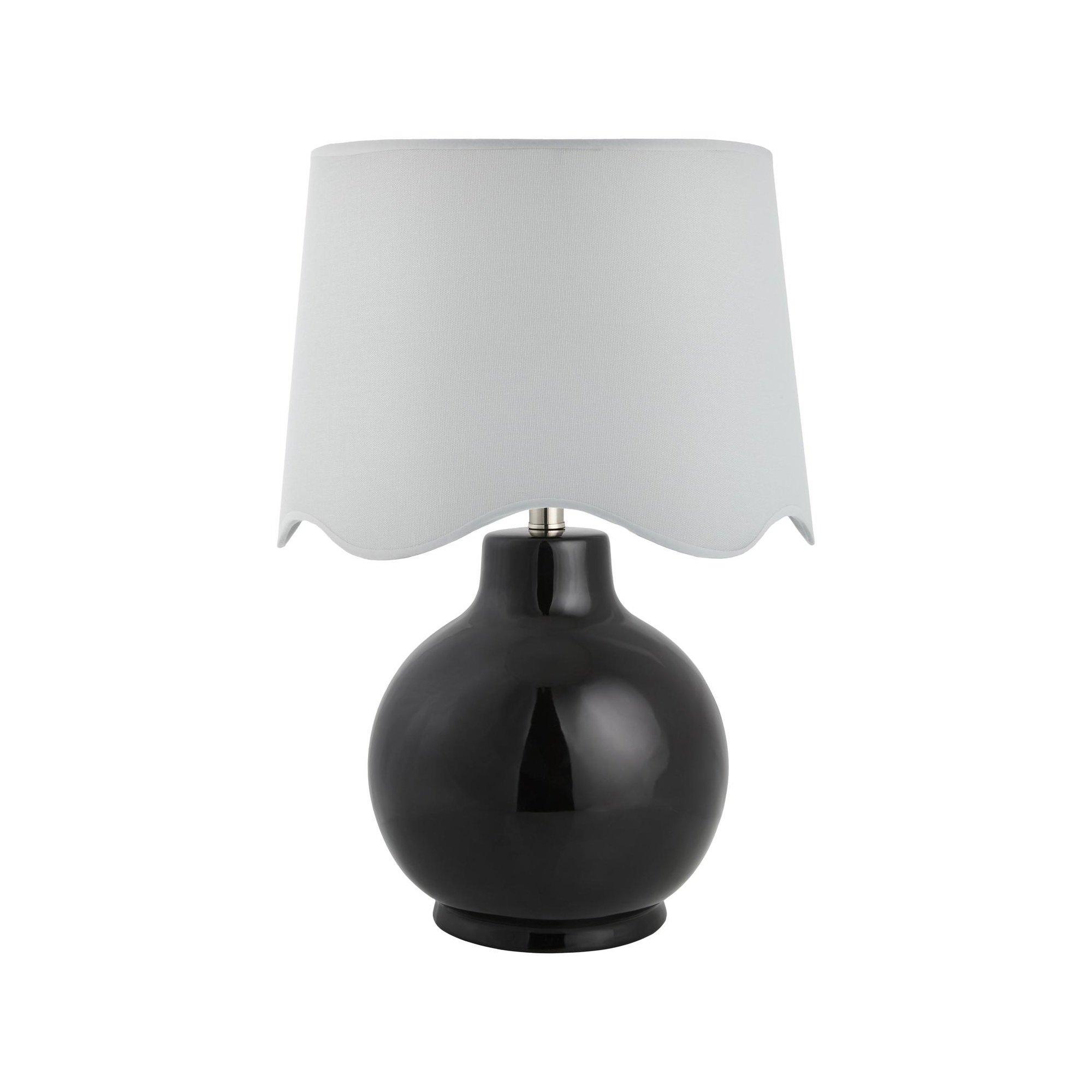 Maura Accent Table Lamp, Black, 22"H x 15"W x 15"D, White