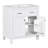 White Bathroom Furniture, 60" Vanity With Functional Door & Ceramic Basin Modern Solution, Practical Shelf Washbasin-395791163