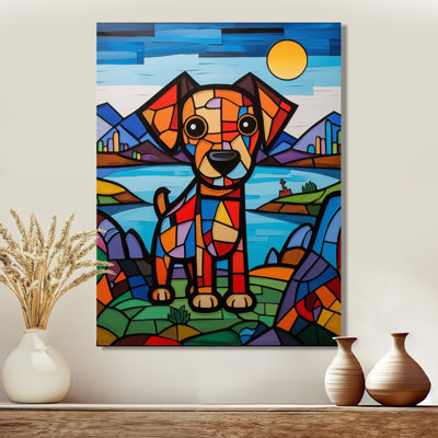 «I», reproduction d'art géométrique multicolore