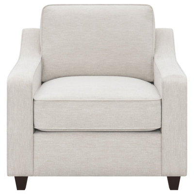 Mahaffey Beige Upholstered Sloped Track Arm Chair