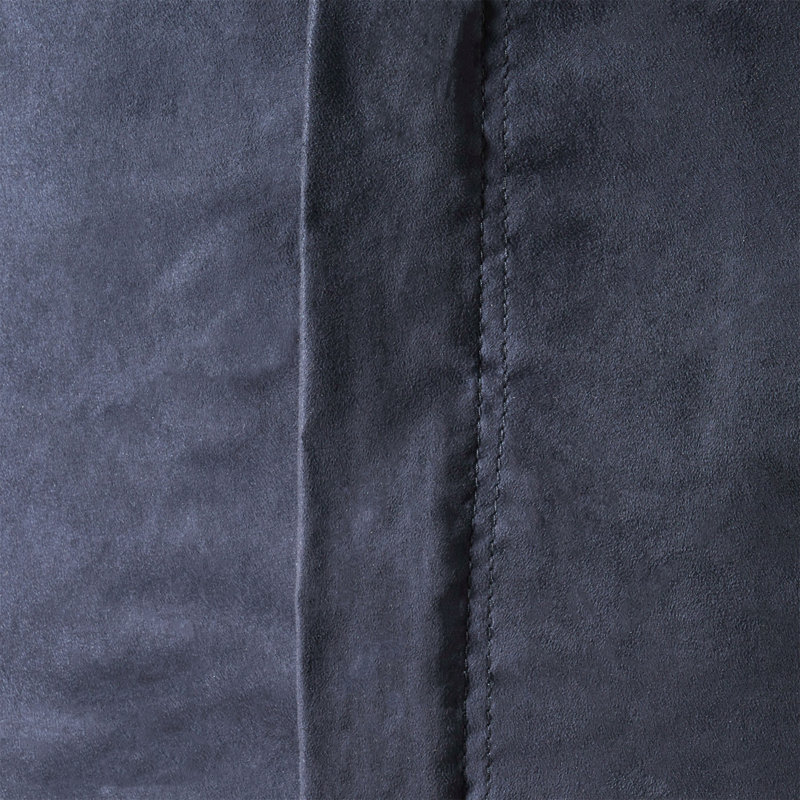 Lara 6.5 Foot Suede Cylindrical Bean Bag, Black 