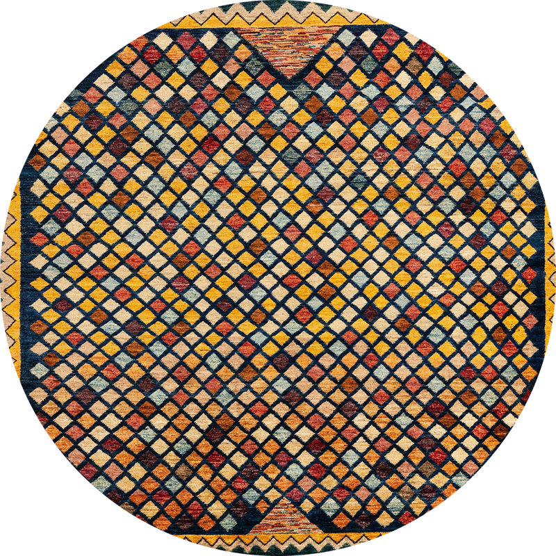 Abstract Indoor Rug, Round 5'