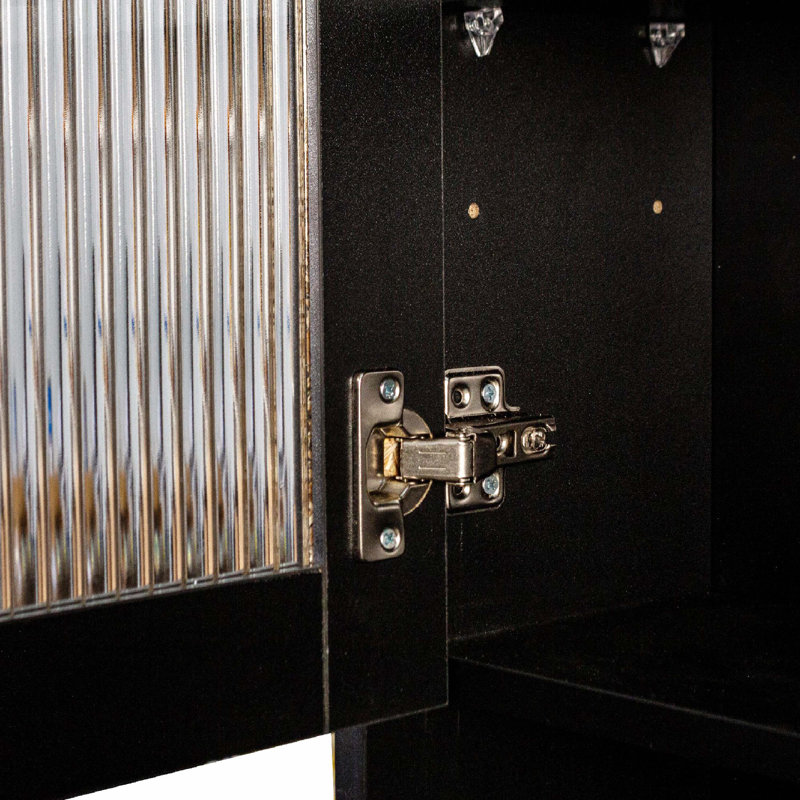 Armoire de rangement avec garde-manger Black Farmhouse
