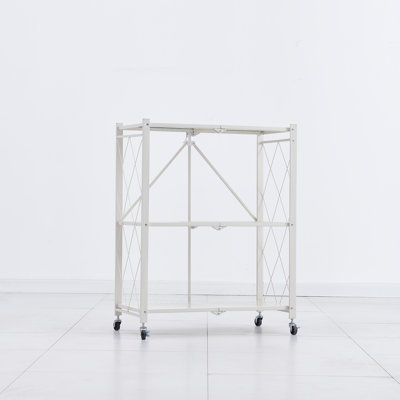 Kyrique 15'' W Metal Storage Rack with Wheels