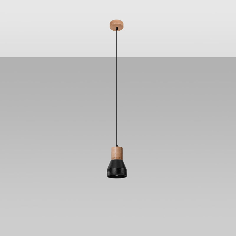 1 - Light Cylinder Pendant, Black